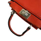 FENDI Handbag leather Red Micro peek-a-boo
