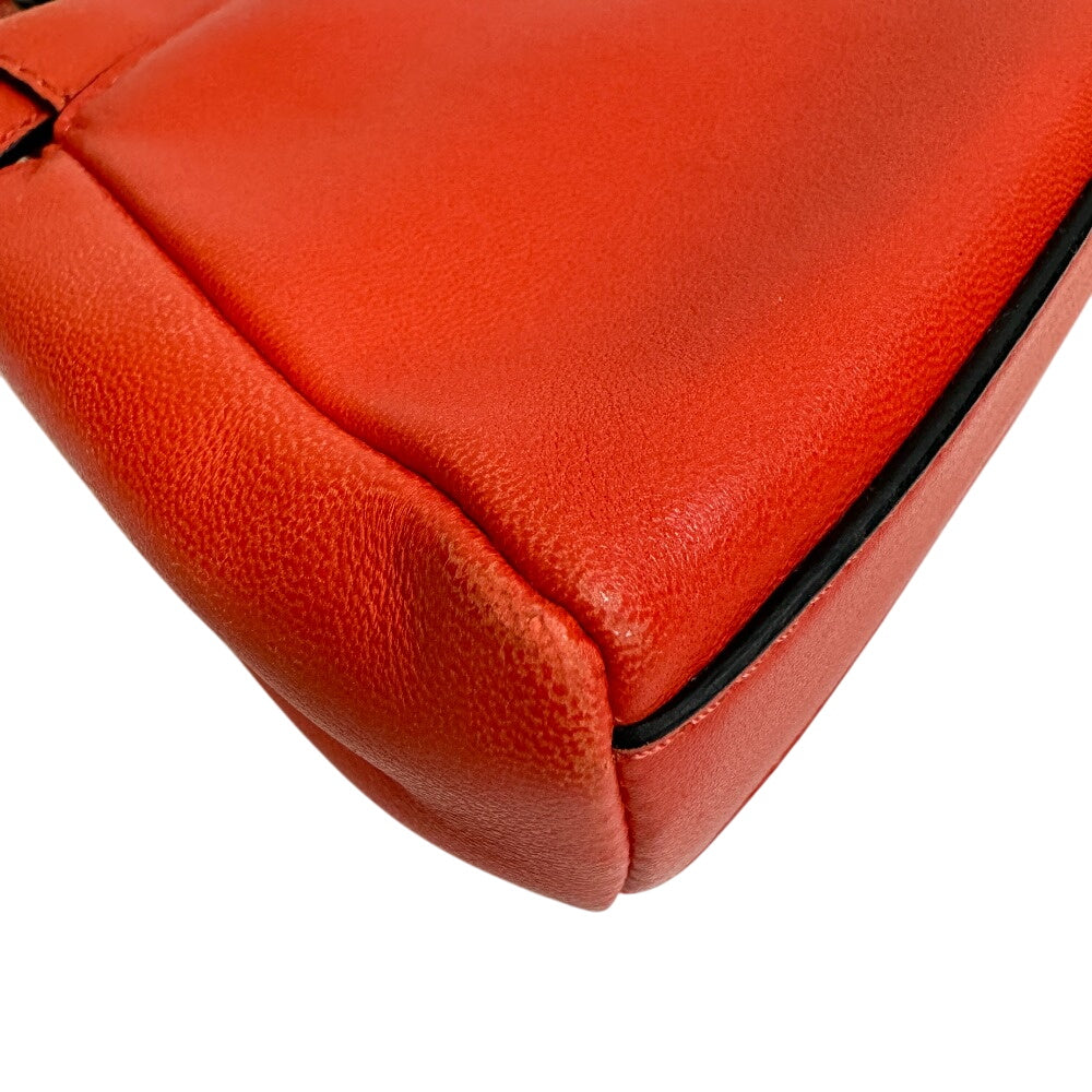 FENDI Handbag leather Red Micro peek-a-boo