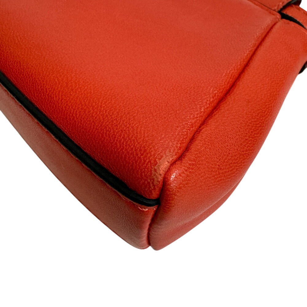 FENDI Handbag leather Red Micro peek-a-boo