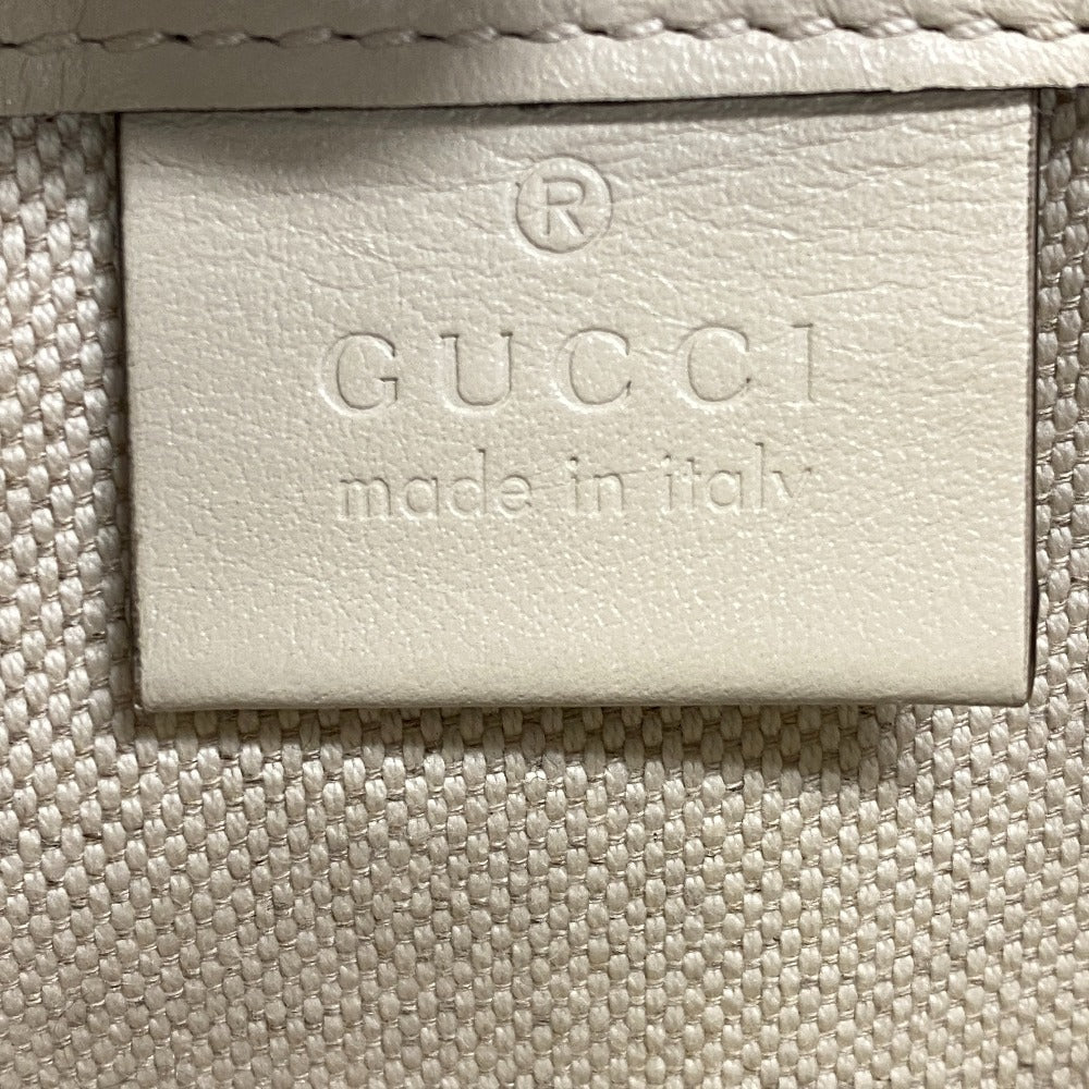 GUCCI Shoulder Bag 625782 leather white GG emboss