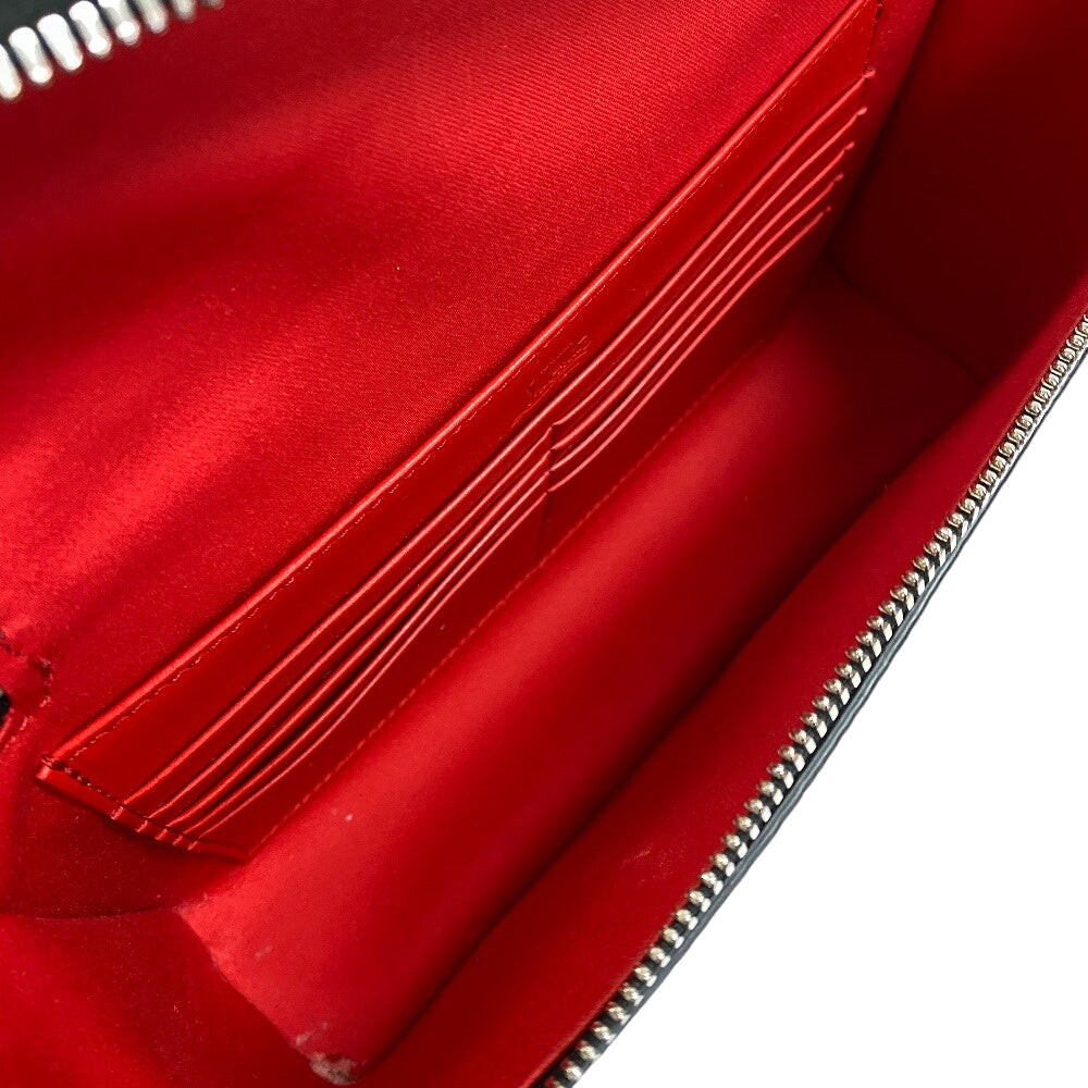 Christian Louboutin Shoulder Bag Leather, Canvas Silver