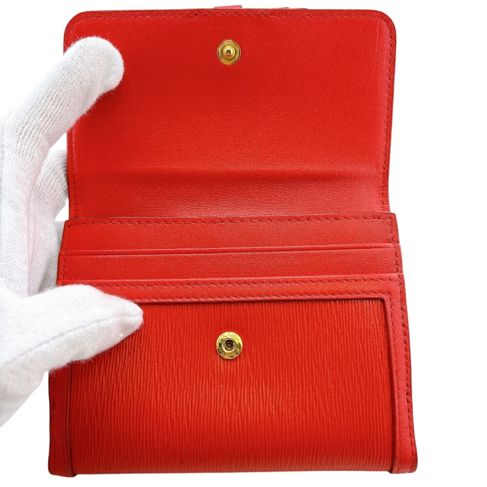 PRADA Bifold Wallet leather Red VITELLO MOVE FI