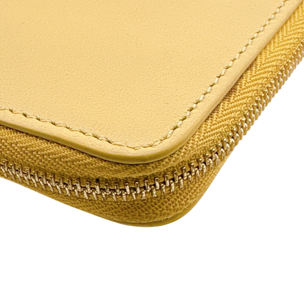 LOEWE Long Wallet Purse leather yellow Knot Zip Around Wallet