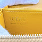 LOEWE Long Wallet Purse leather yellow Knot Zip Around Wallet