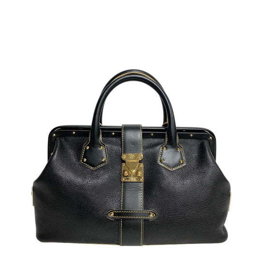 LOUIS VUITTON Handbag M91805 Suhali, goat leather black Suhali line Angenu PM