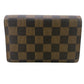 LOUIS VUITTON Tri-fold wallet N63067 leather Brown Damier Portefeuille Alexandra