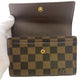 LOUIS VUITTON Tri-fold wallet N63067 leather Brown Damier Portefeuille Alexandra