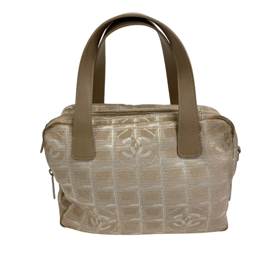 CHANEL Handbag Nylon, Leather beige New travel line