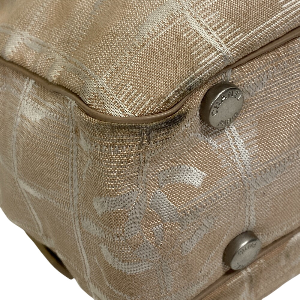 CHANEL Handbag Nylon, Leather beige New travel line