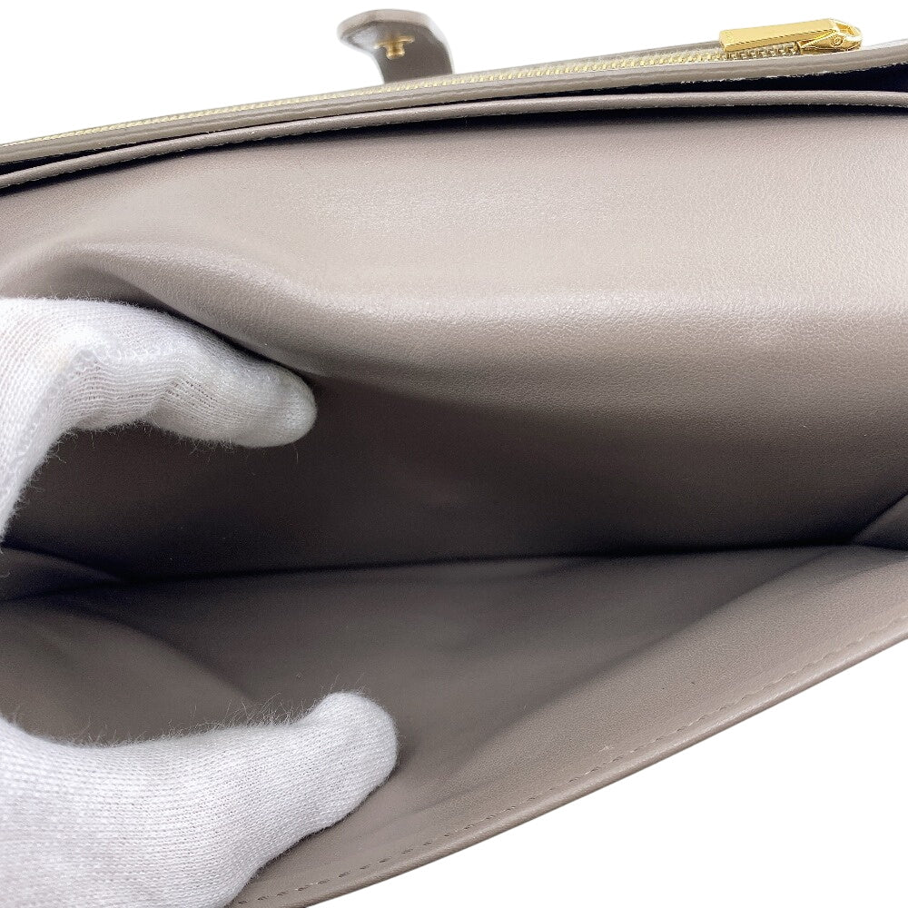 CELINE Bifold Wallet 10B633BFP leather gray Large strap wallet