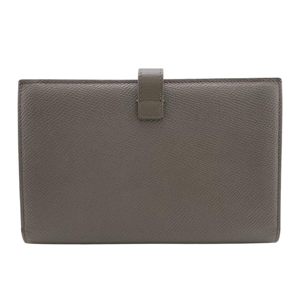 CELINE Bifold Wallet 10B633BFP leather gray Large strap wallet