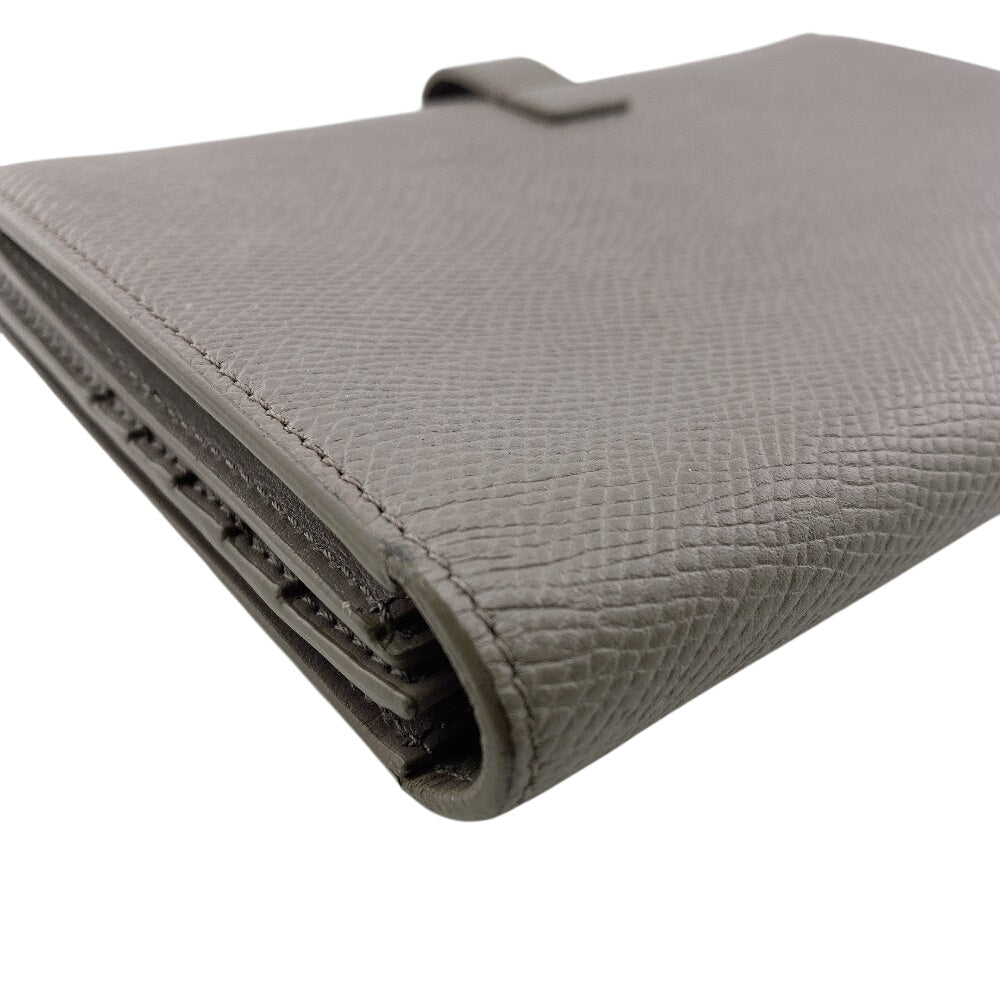CELINE Bifold Wallet 10B633BFP leather gray Large strap wallet