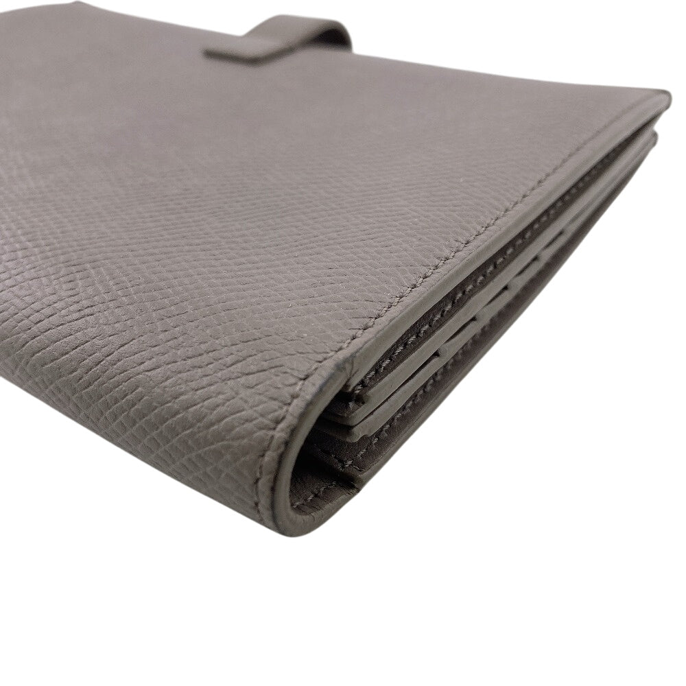 CELINE Bifold Wallet 10B633BFP leather gray Large strap wallet