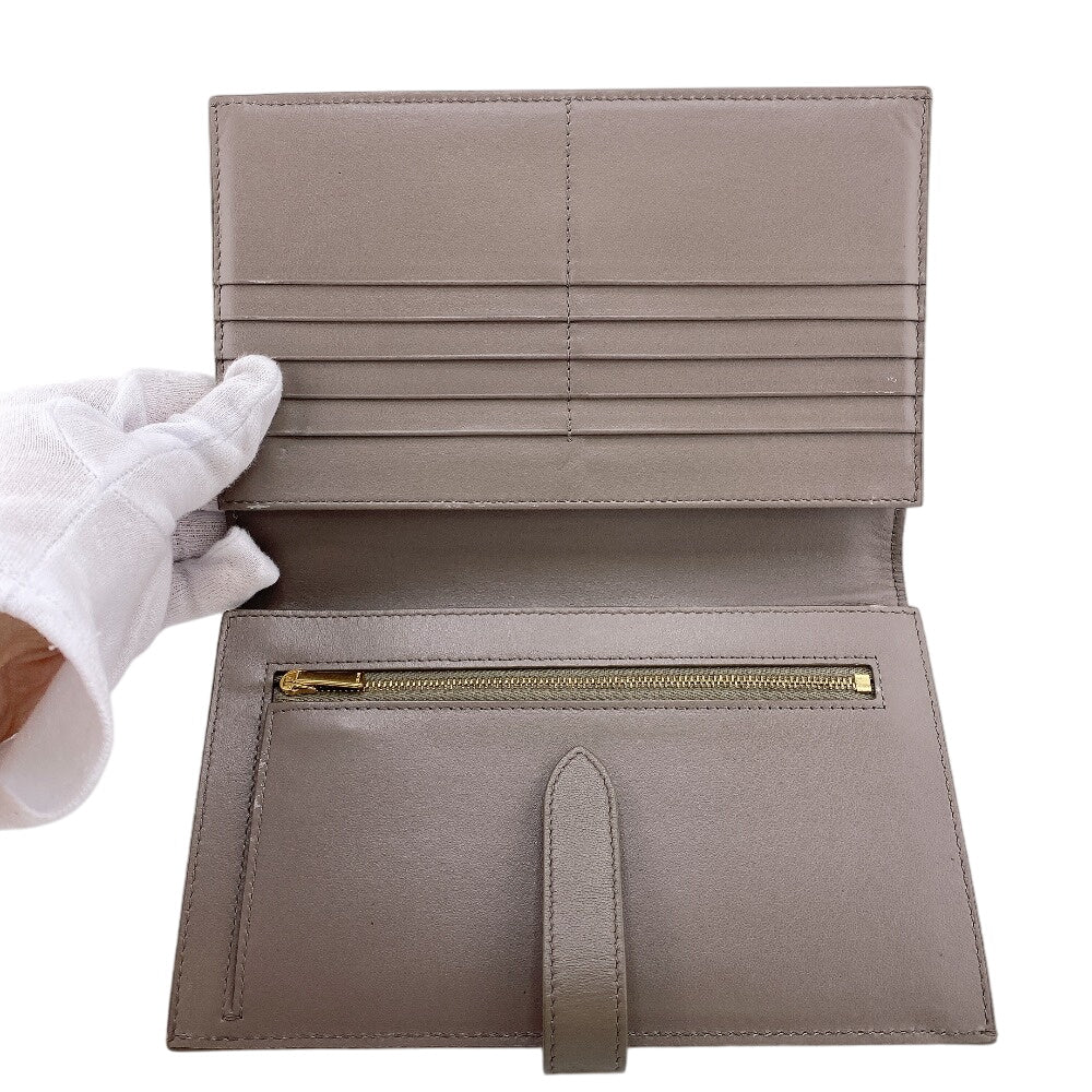 CELINE Bifold Wallet 10B633BFP leather gray Large strap wallet
