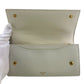 CELINE Long Wallet Purse leather white Large flap wallet