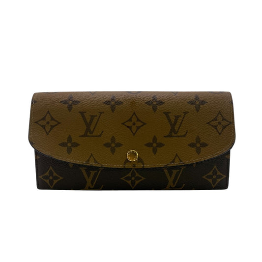 LOUIS VUITTON Long Wallet Purse M82157 leather Brown Monogram reverse Portefeuille Emily
