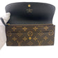 LOUIS VUITTON Long Wallet Purse M82157 leather Brown Monogram reverse Portefeuille Emily