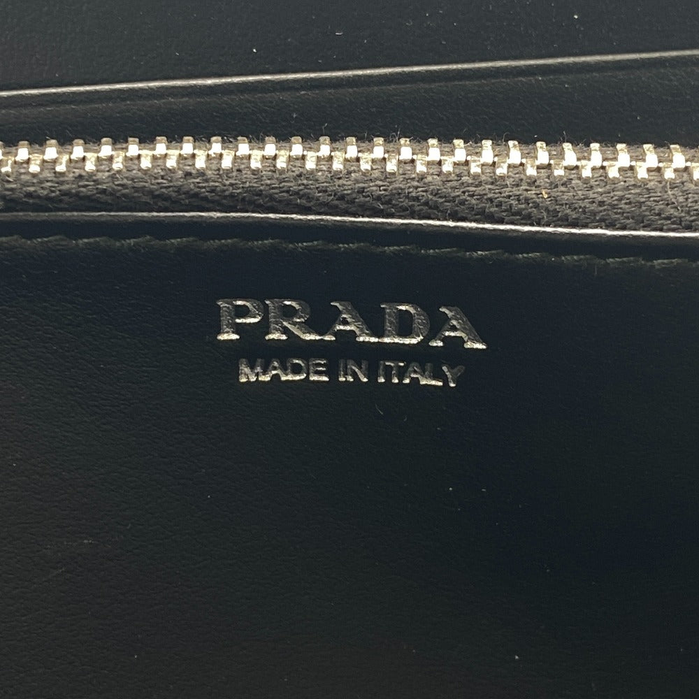 PRADA Long Wallet Purse 1ML506-2BBE Leather, Vuttero Dino black