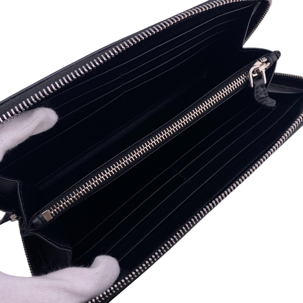 PRADA Long Wallet Purse 1ML506-2BBE Leather, Vuttero Dino black