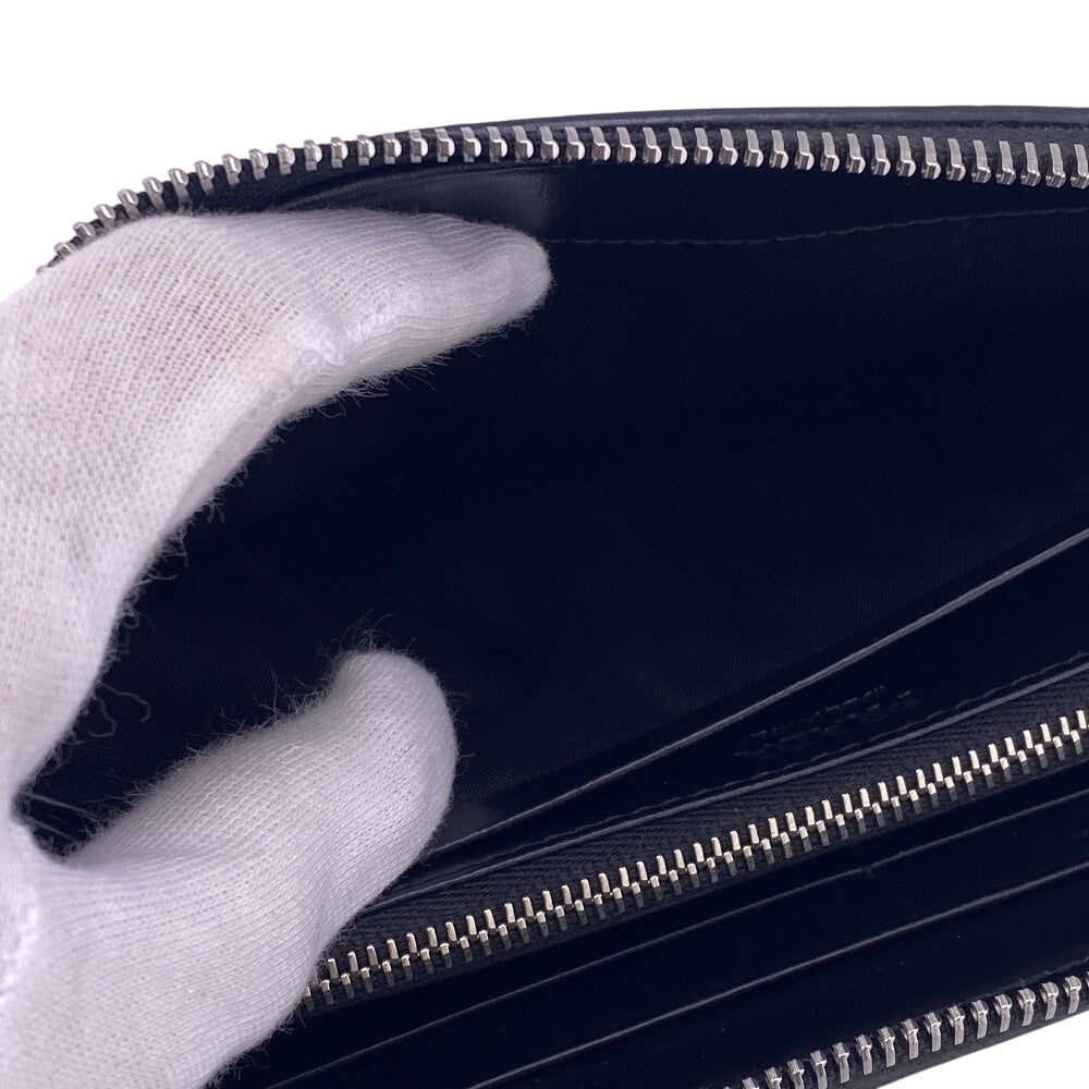 PRADA Long Wallet Purse 1ML506-2BBE Leather, Vuttero Dino black