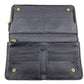 PRADA Long Wallet Purse leather black leather
