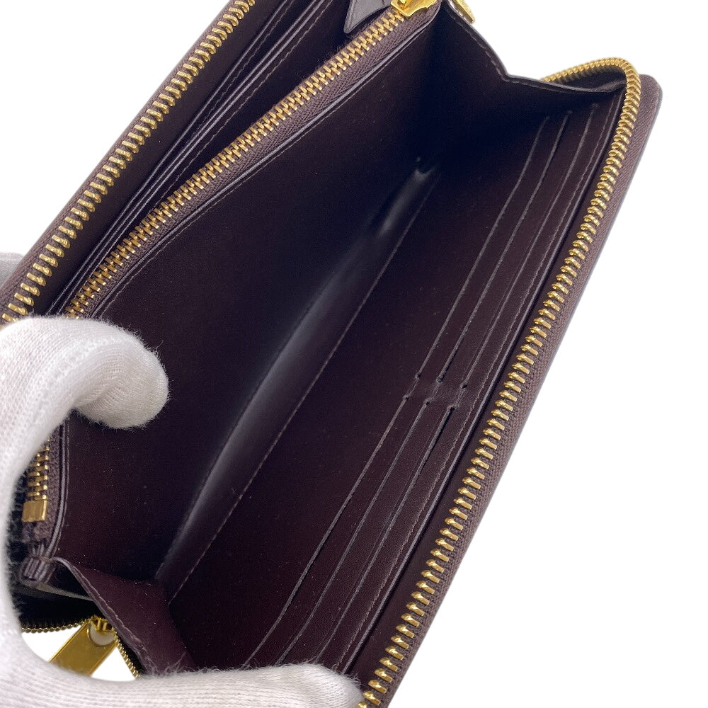 LOUIS VUITTON Long Wallet Purse M90416 Vernis Brown Zippy wallet