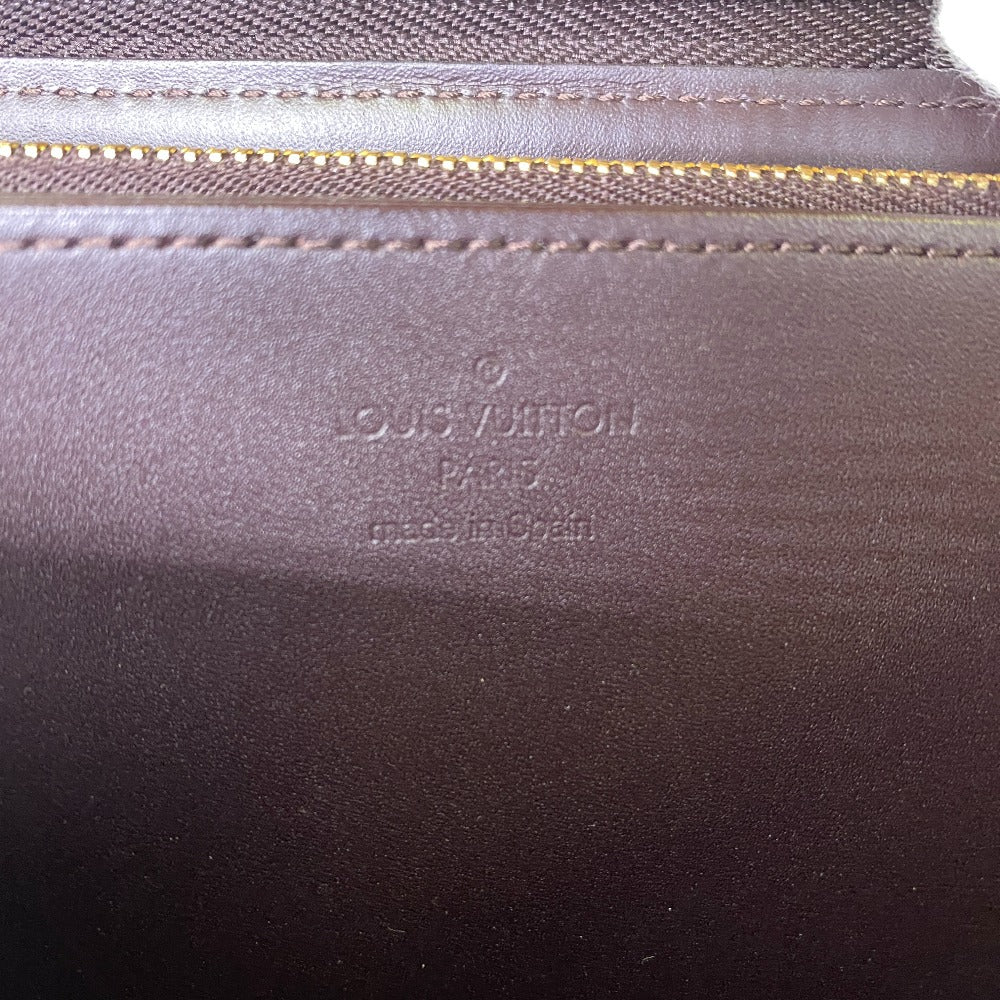 LOUIS VUITTON Long Wallet Purse M90416 Vernis Brown Zippy wallet