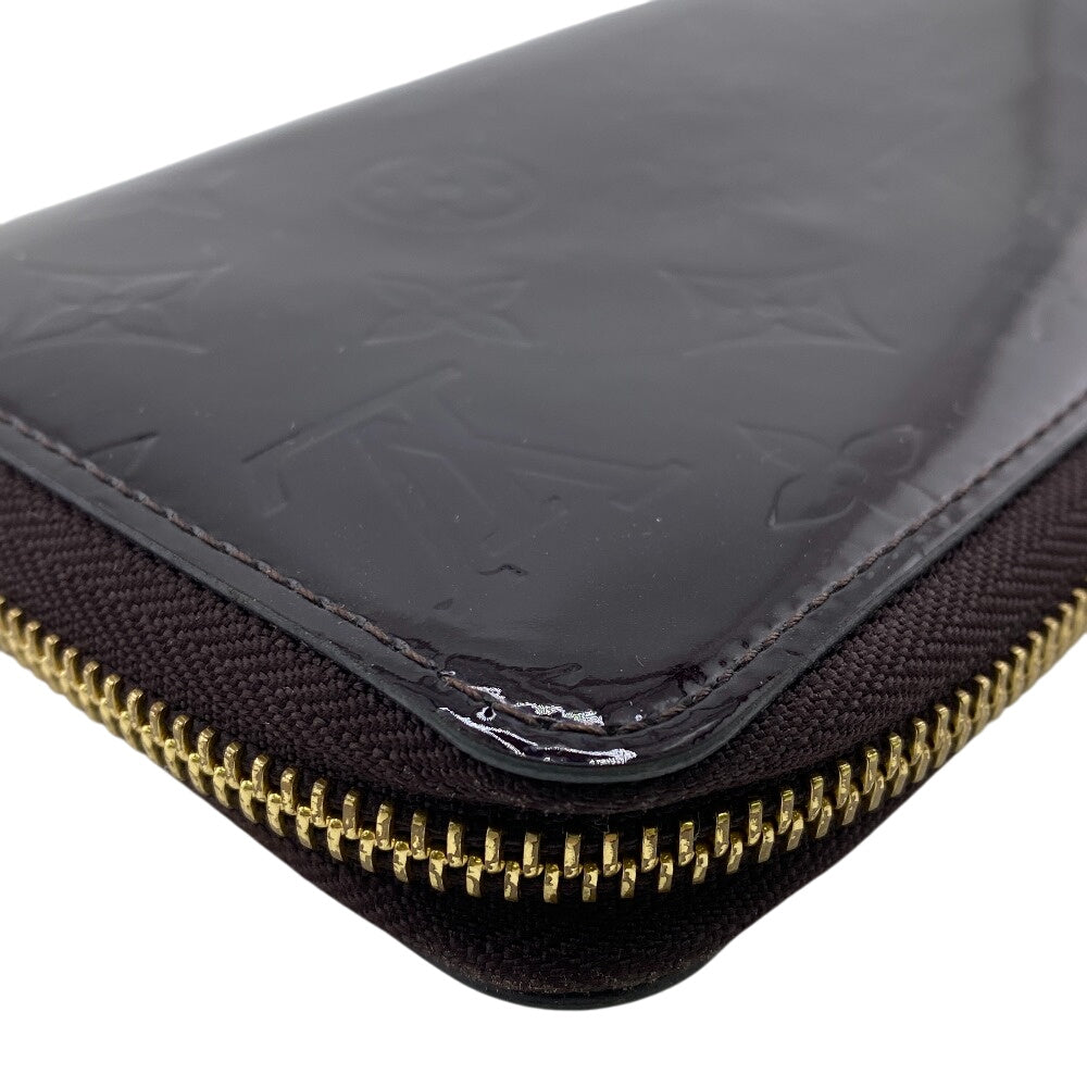LOUIS VUITTON Long Wallet Purse M90416 Vernis Brown Zippy wallet