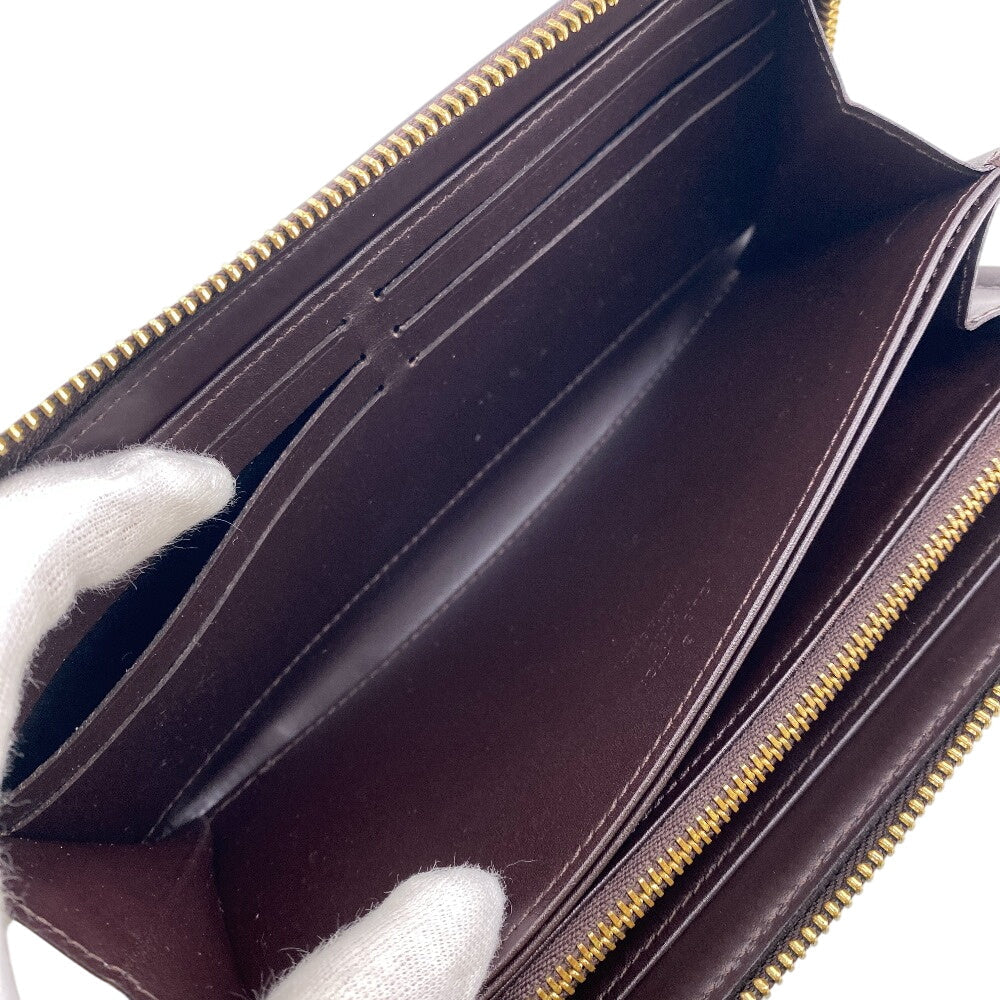 LOUIS VUITTON Long Wallet Purse M90416 Vernis Brown Zippy wallet