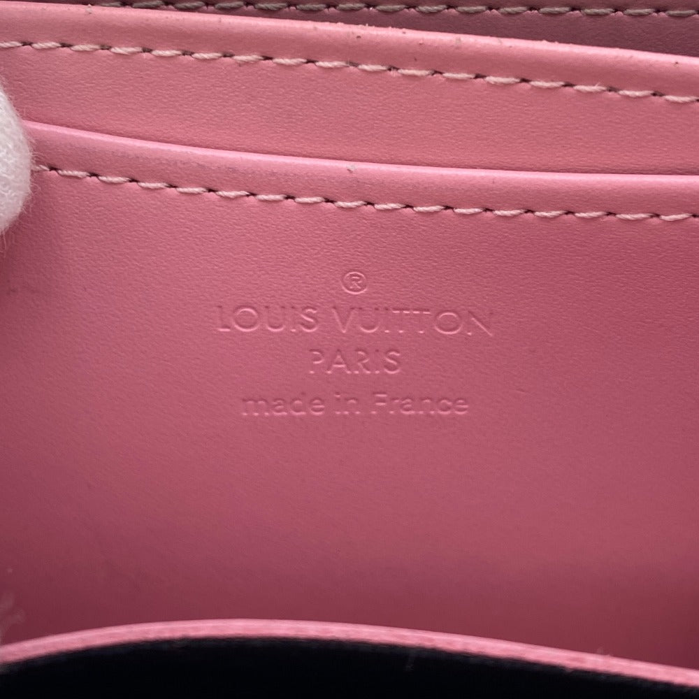LOUIS VUITTON Coin case M90590 patent leather , calf leather pink Vernis Zippy Zip around purse