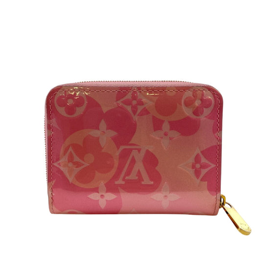 LOUIS VUITTON Coin case M90590 patent leather , calf leather pink Vernis Zippy Zip around purse