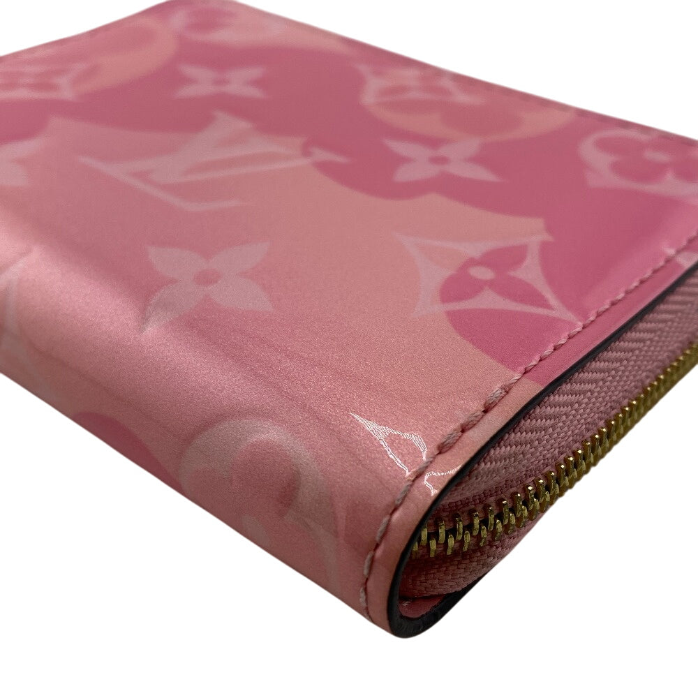 LOUIS VUITTON Coin case M90590 patent leather , calf leather pink Vernis Zippy Zip around purse