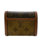 LOUIS VUITTON Tri-fold wallet M68725 leather Brown Monogram reverse Portefeuille Daufine Compact