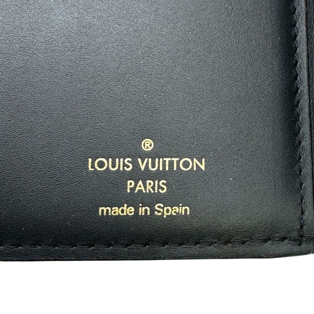 LOUIS VUITTON Tri-fold wallet M68725 leather Brown Monogram reverse Portefeuille Daufine Compact