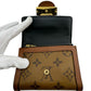 LOUIS VUITTON Tri-fold wallet M68725 leather Brown Monogram reverse Portefeuille Daufine Compact