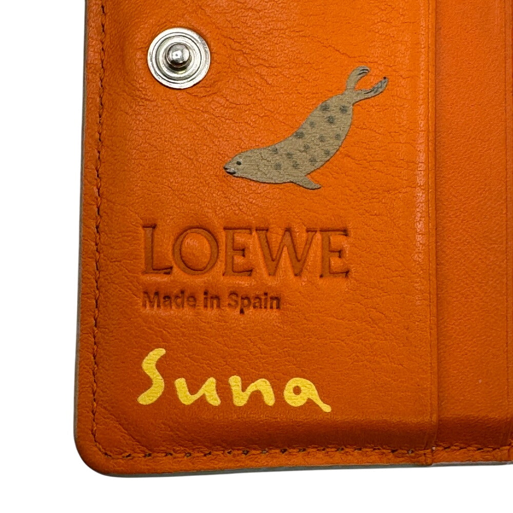 LOEWE Bifold Wallet leather blue anagram