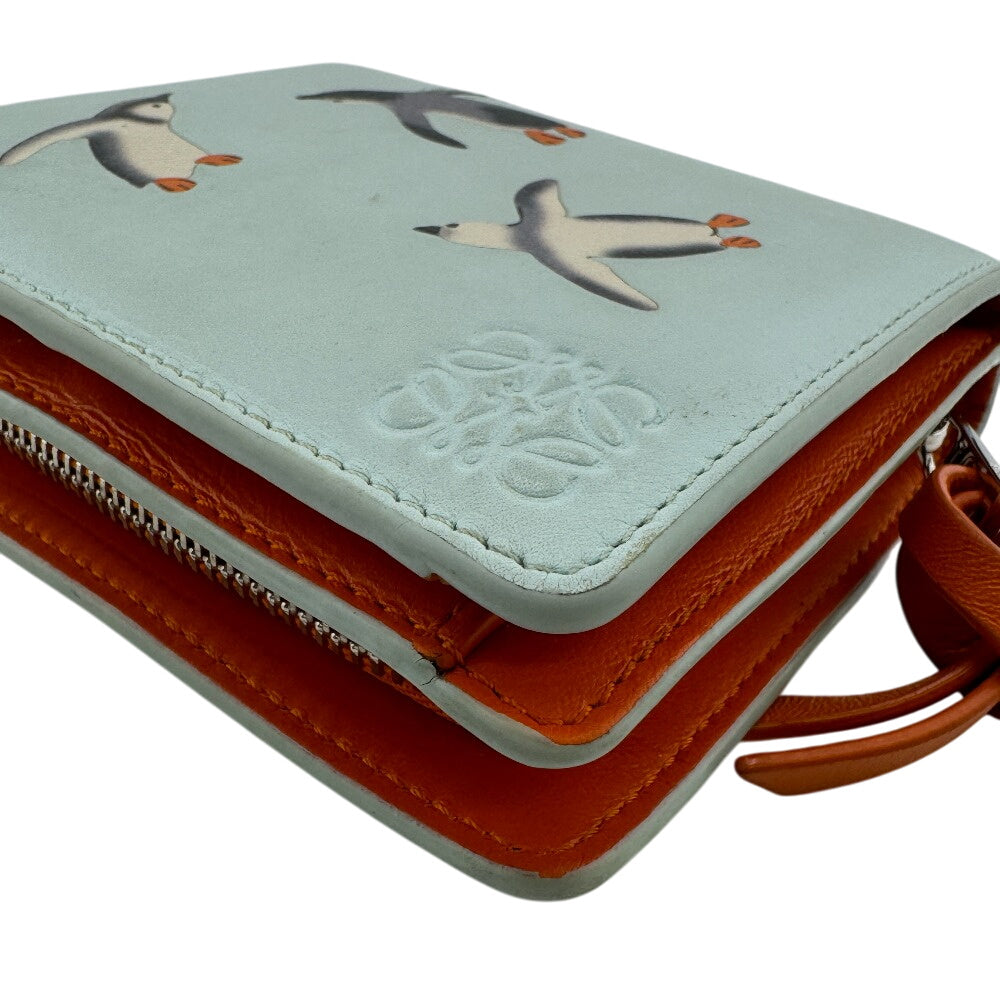 LOEWE Bifold Wallet leather blue anagram
