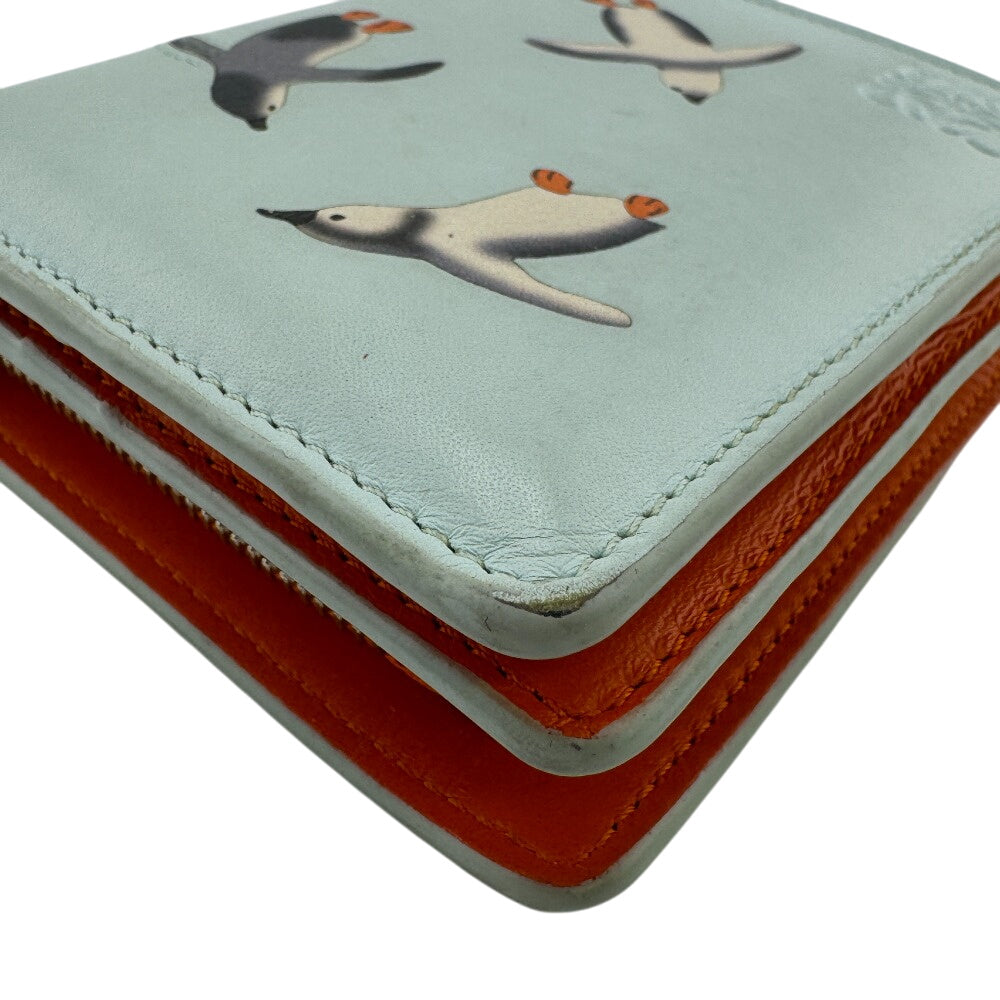 LOEWE Bifold Wallet leather blue anagram