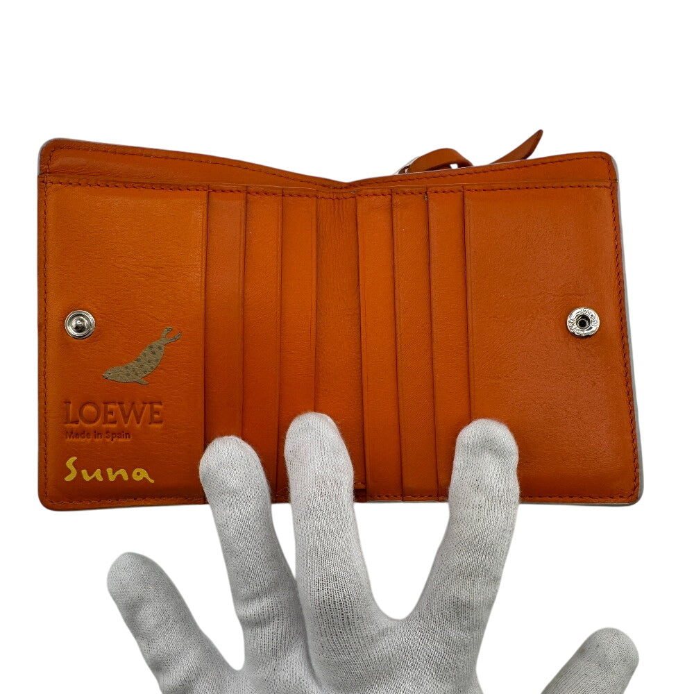 LOEWE Bifold Wallet leather blue anagram
