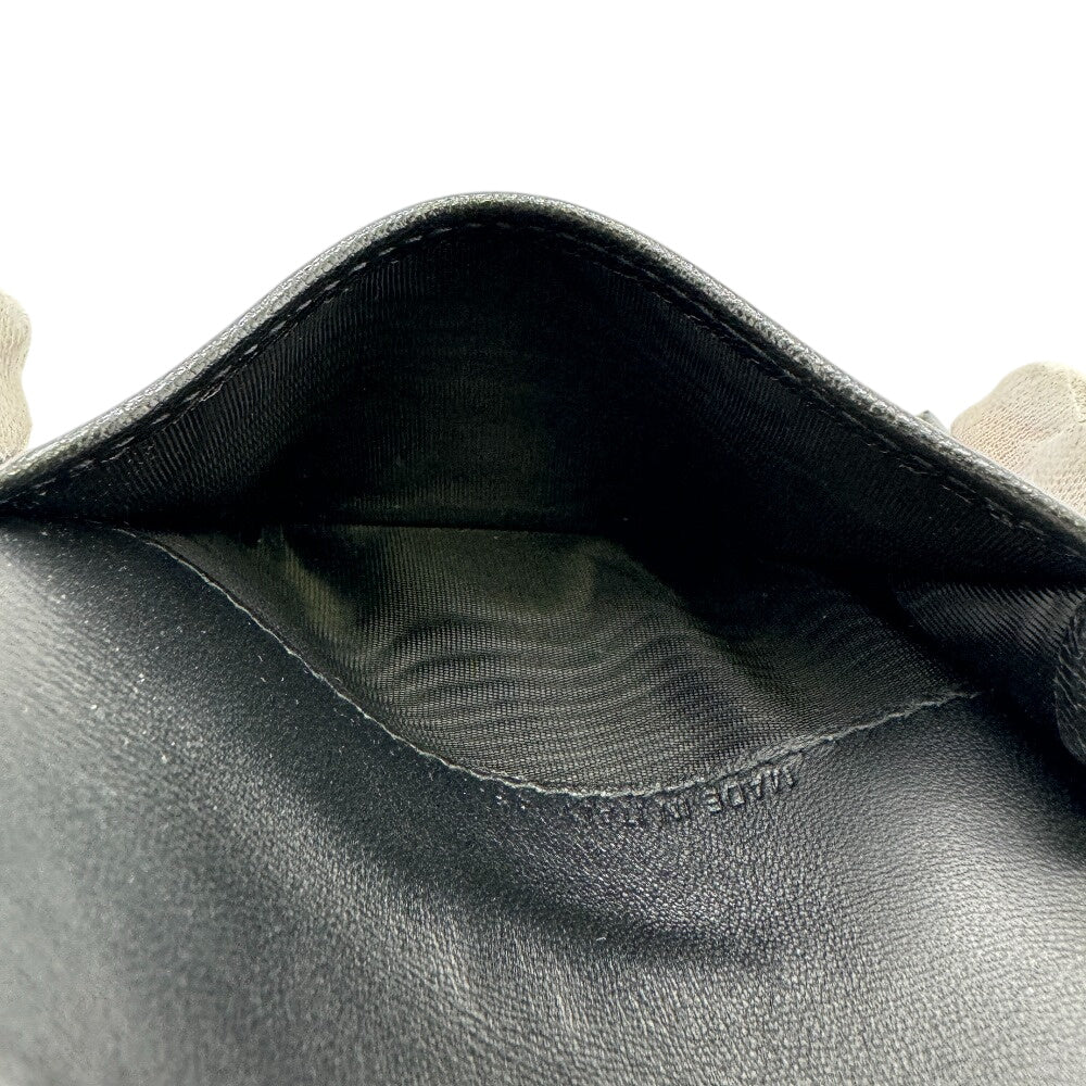 Dior Coin case leather black saddle