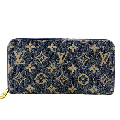 LOUIS VUITTON Bifold Wallet M81226 Monogram denim blue Monogram jacquard denim