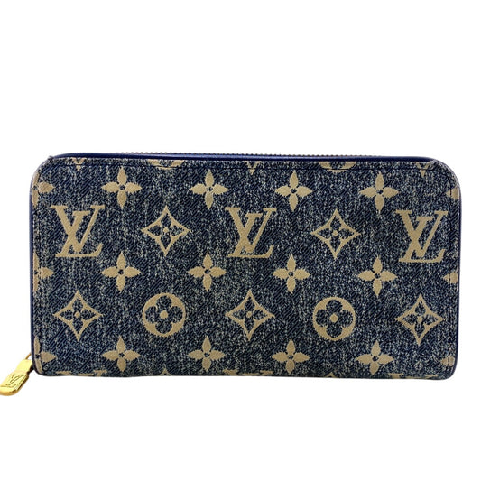 LOUIS VUITTON Bifold Wallet M81226 Monogram denim blue Monogram jacquard denim