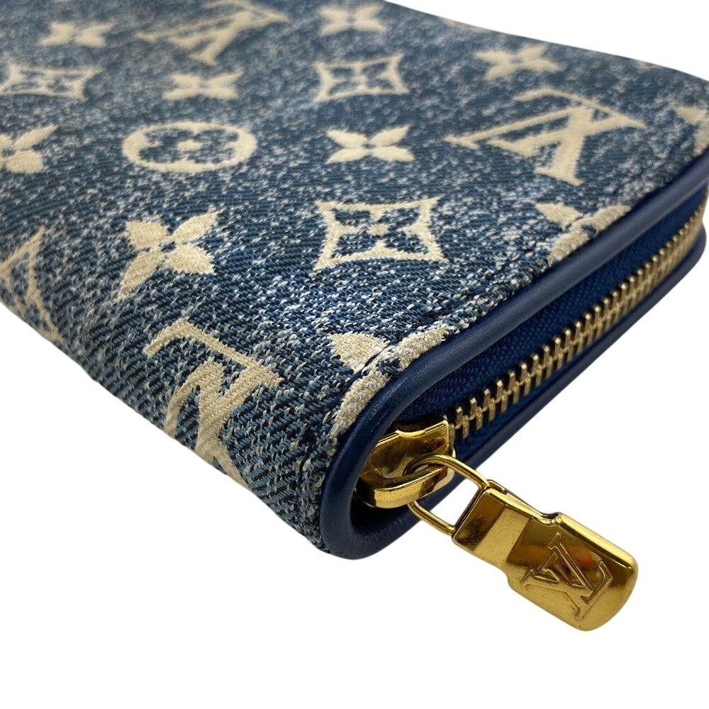 LOUIS VUITTON Bifold Wallet M81226 Monogram denim blue Monogram jacquard denim