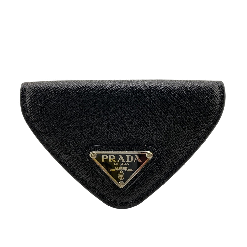PRADA Coin case 2MM004 leather black Safiano