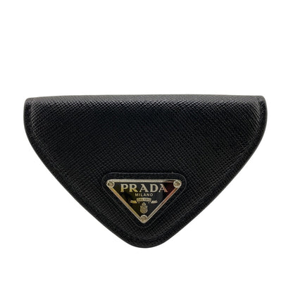 PRADA Coin case 2MM004 leather black Safiano