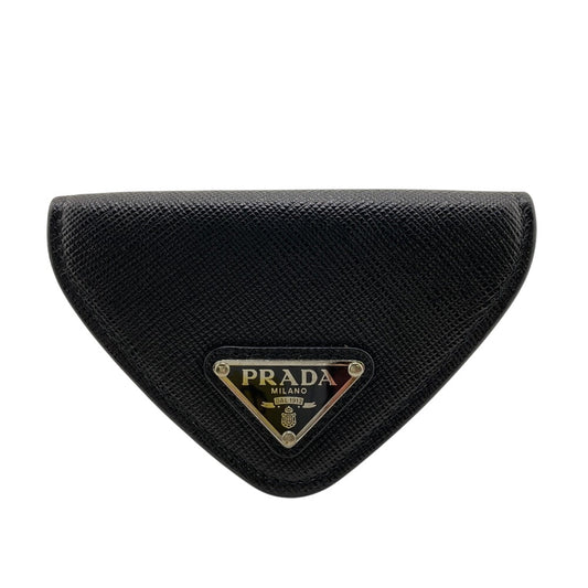 PRADA Coin case 2MM004 leather black Safiano
