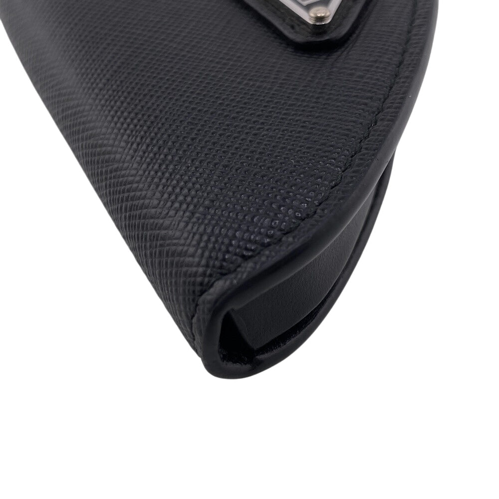 PRADA Coin case 2MM004 leather black Safiano