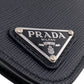 PRADA Coin case 2MM004 leather black Safiano