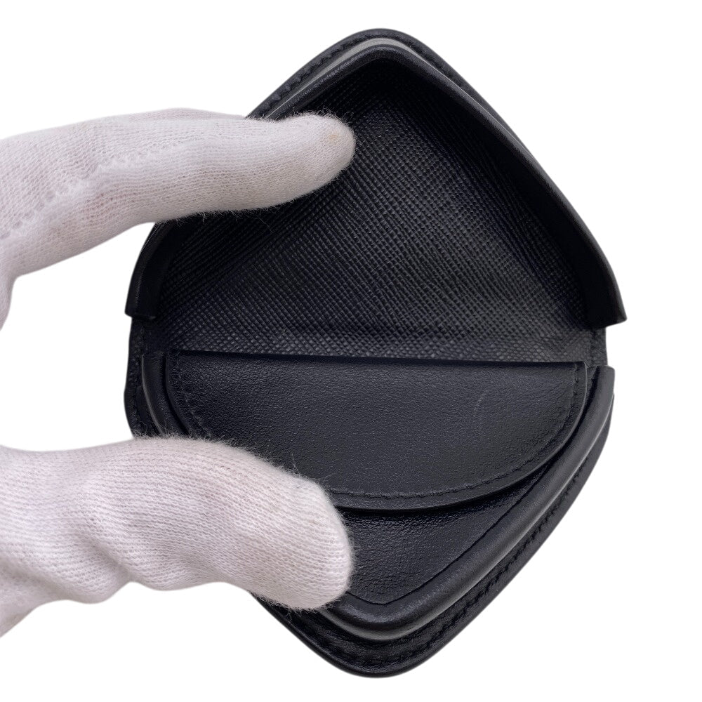 PRADA Coin case 2MM004 leather black Safiano