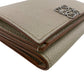 LOEWE Tri-fold wallet leather beige anagram Trifold